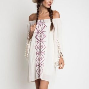 NEW Off the Shoulder Tribal Boho Dress